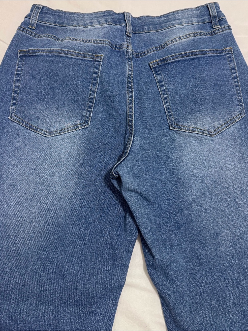Lookbook High Waist Jean Straight Leg Ankle Length Pants Classic Blue Large - Picture 6 of 9